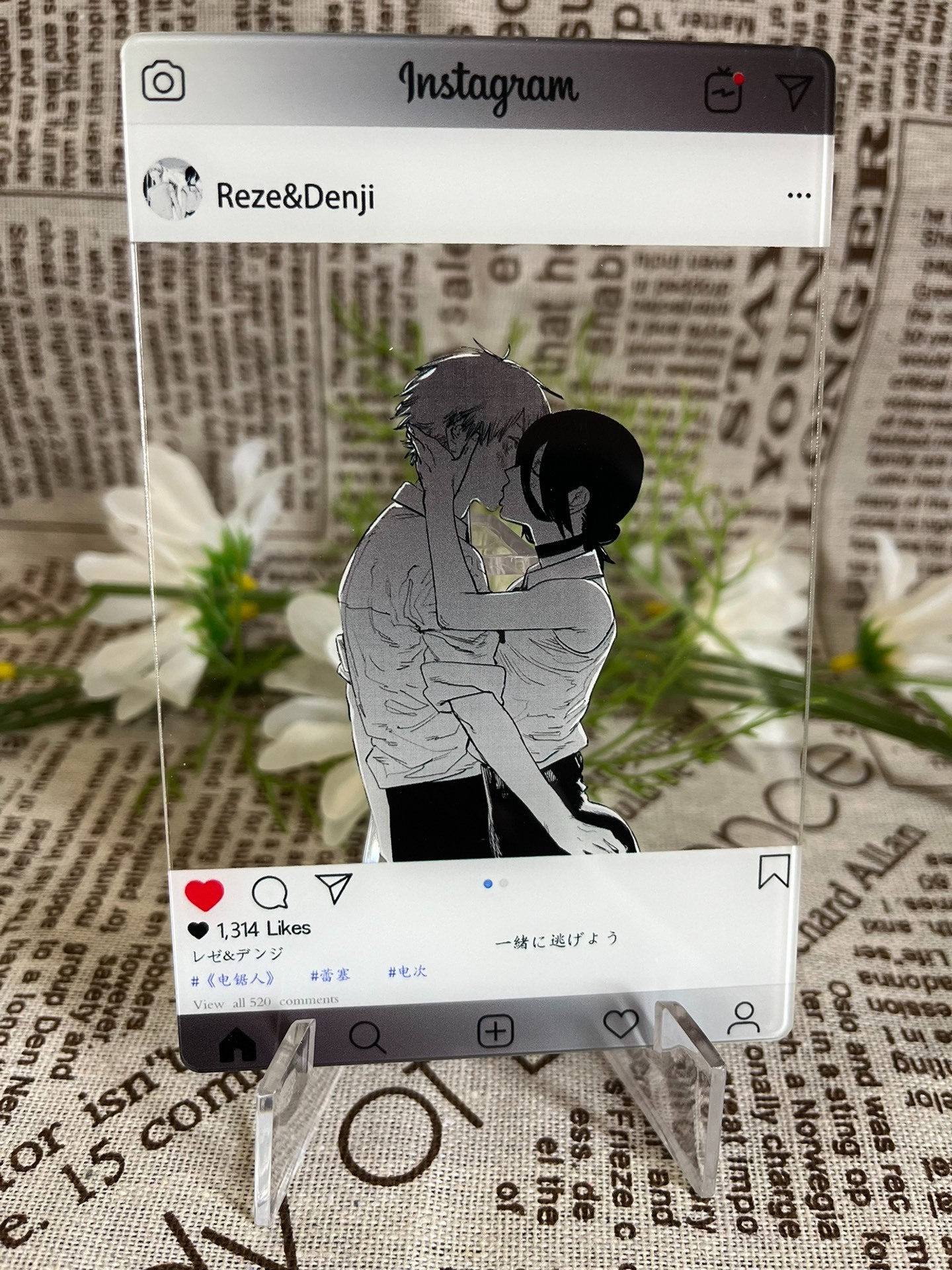 RESE × DENJI ACRYLIC DISPLAY CARD (INS STYLE) | CHAINSAW MAN