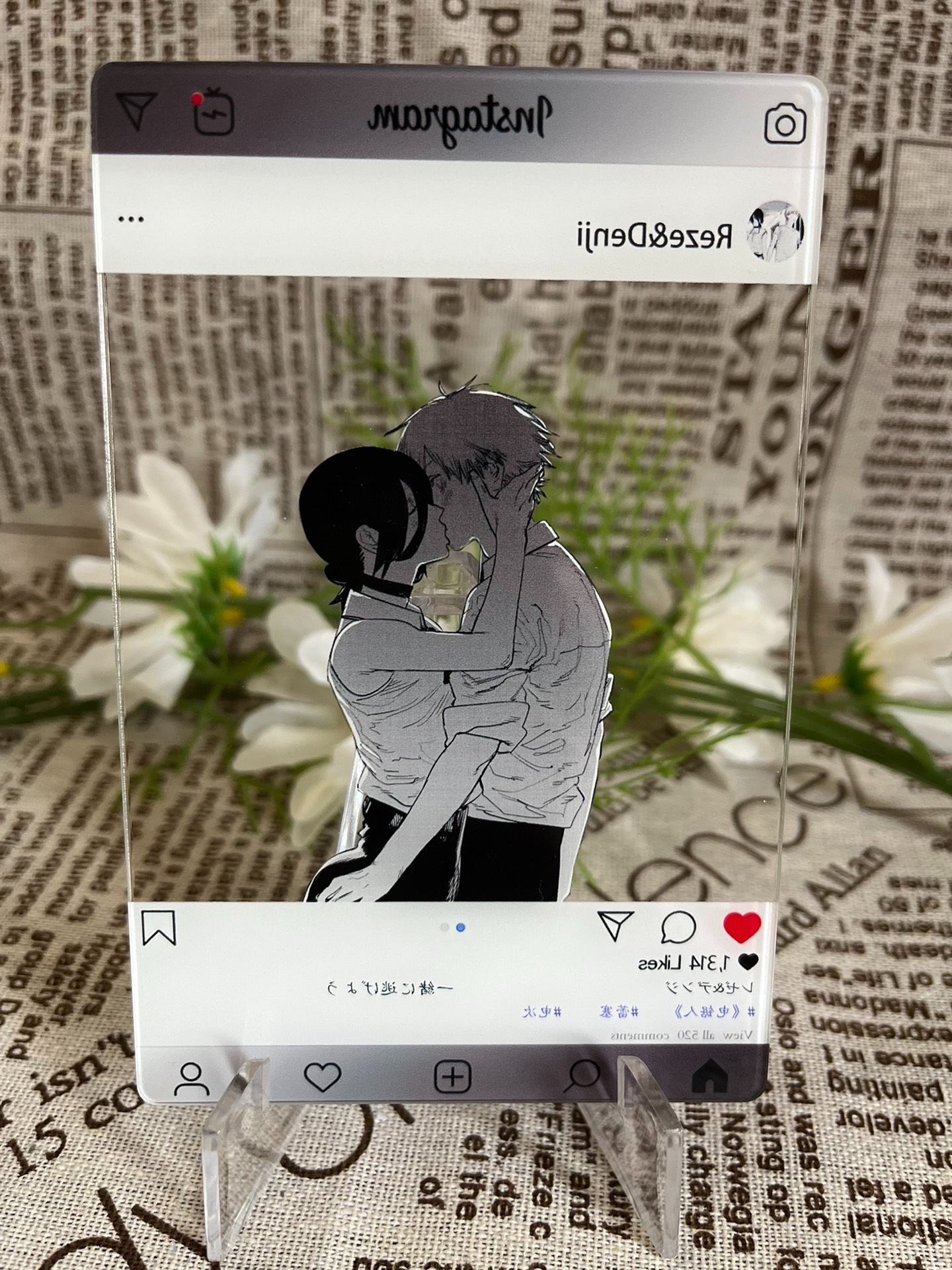 RESE × DENJI ACRYLIC DISPLAY CARD (INS STYLE) | CHAINSAW MAN