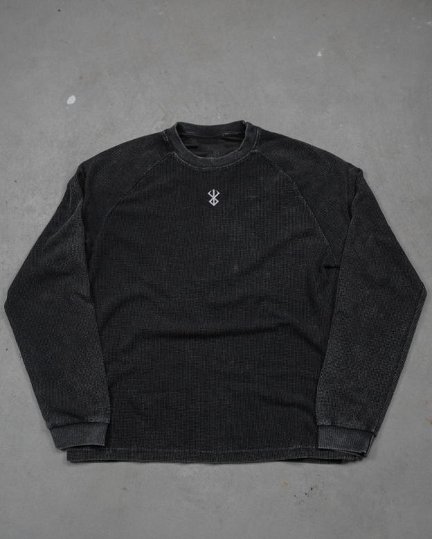 BLACK SWORDSMAN WAFFLE LONG SLEEVE