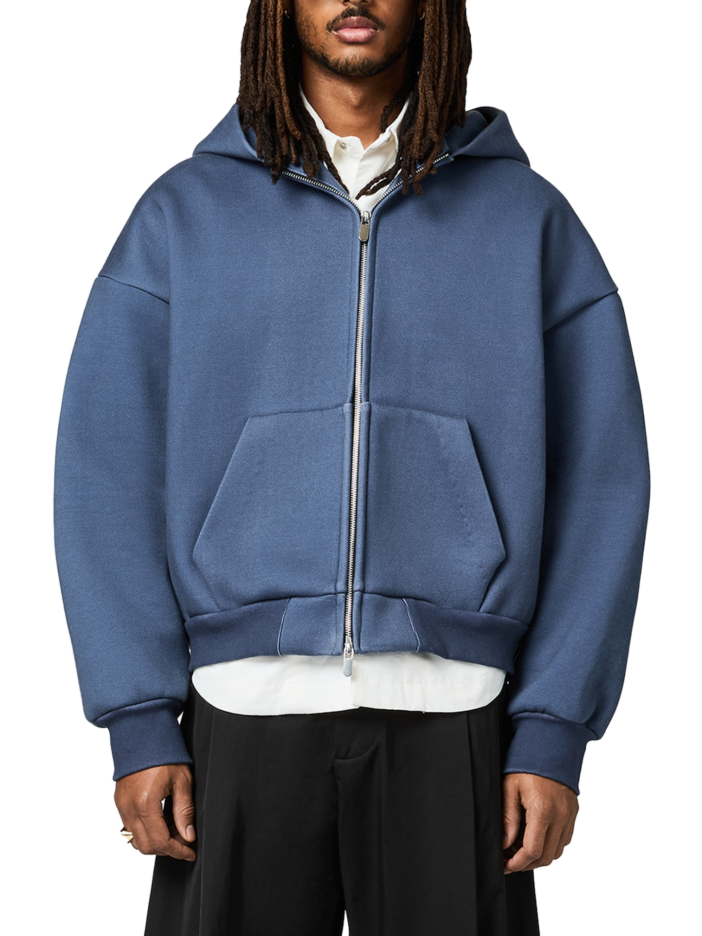 V2 610 GSM MONOCHROME ZIPPED HOODIE