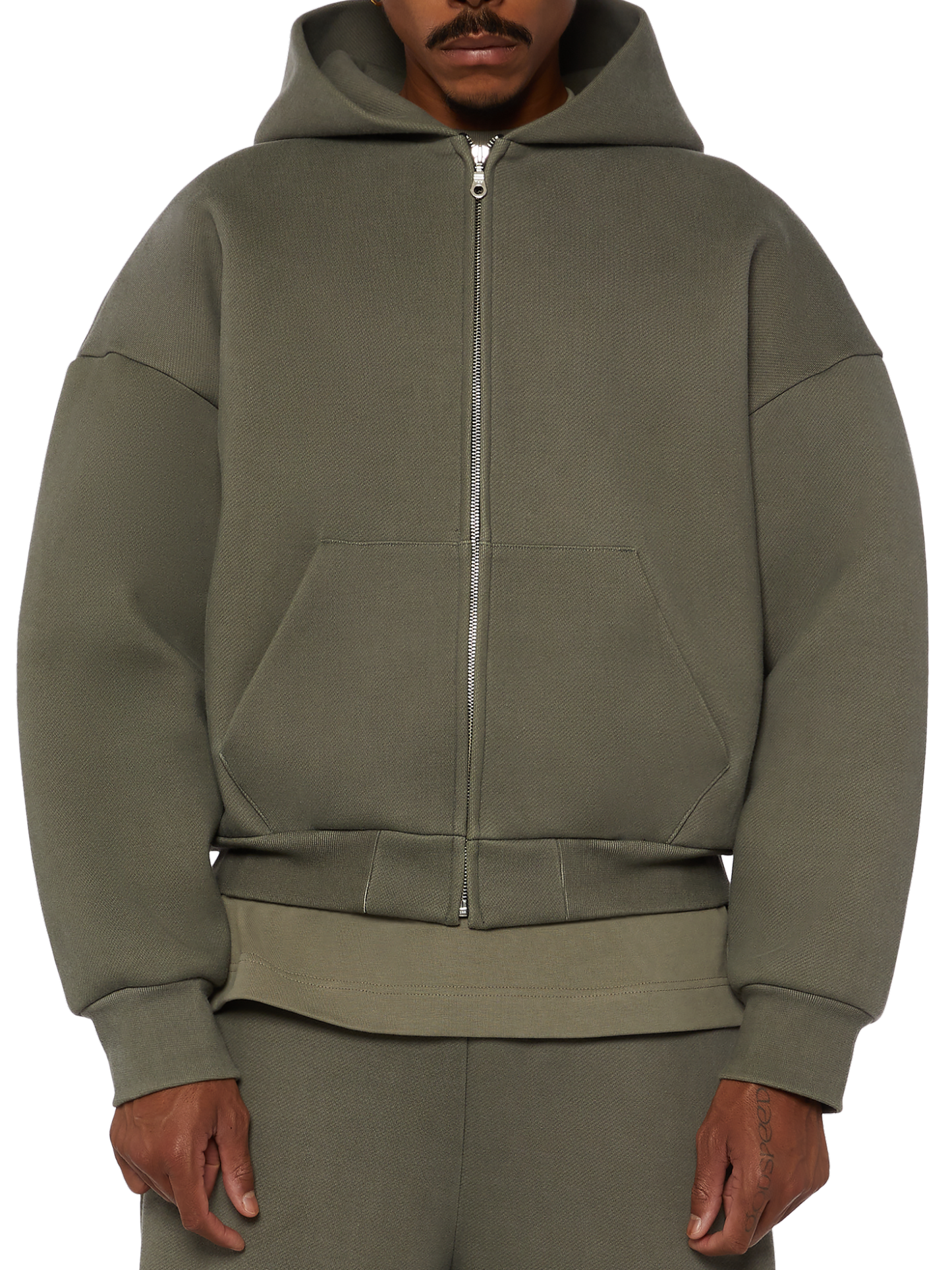 V2 610 GSM MONOCHROME ZIPPED HOODIE