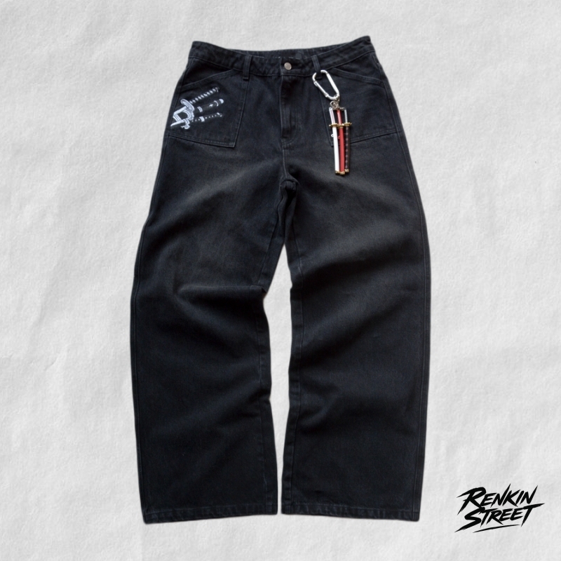 ZORO "NOTHING HAPPENED" JEANS + GIFT KEY-HANGER