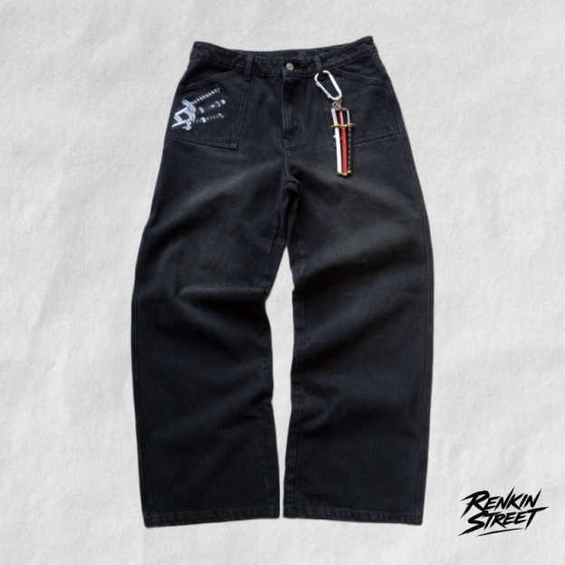ZORO "NOTHING HAPPENED" JEANS + GIFT KEY-HANGER