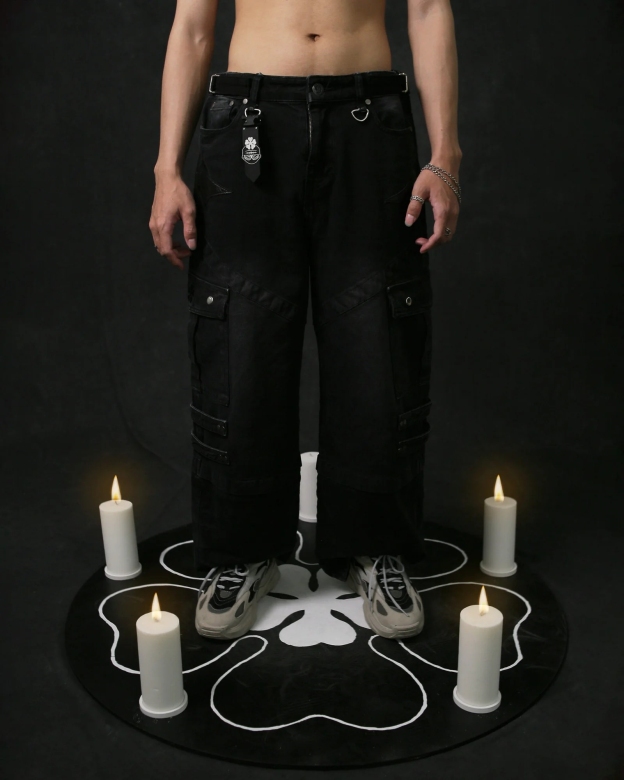 DEMON CARGO BAGGY JEANS