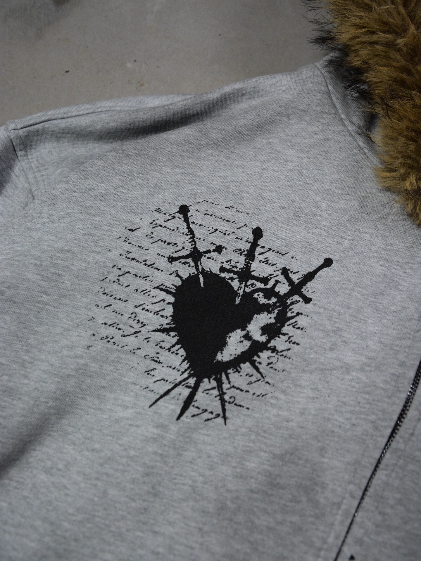 FAUX FUR MISA ZIP UP HOODIE | DEATH NOTE