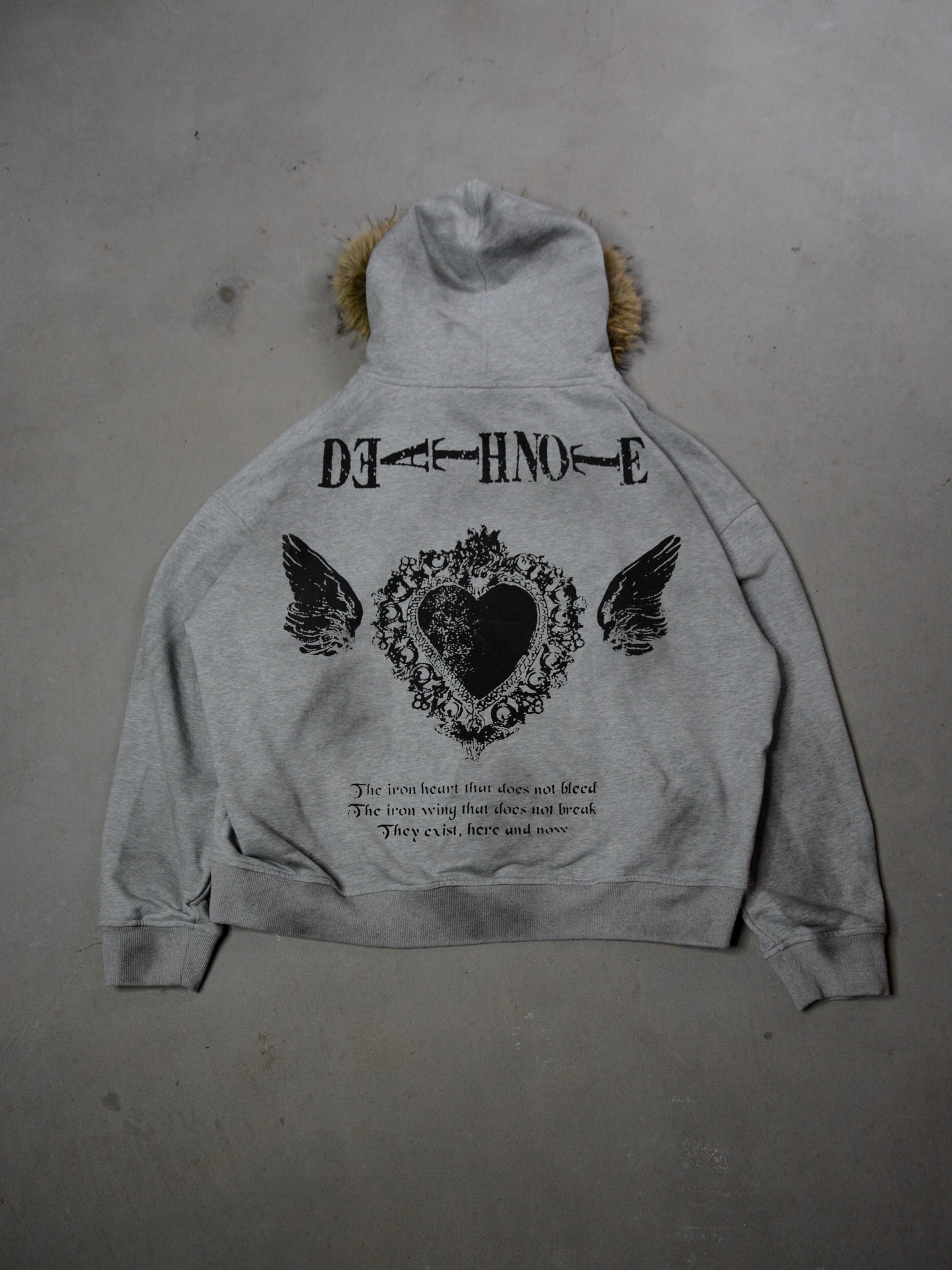 FAUX FUR MISA ZIP UP HOODIE | DEATH NOTE