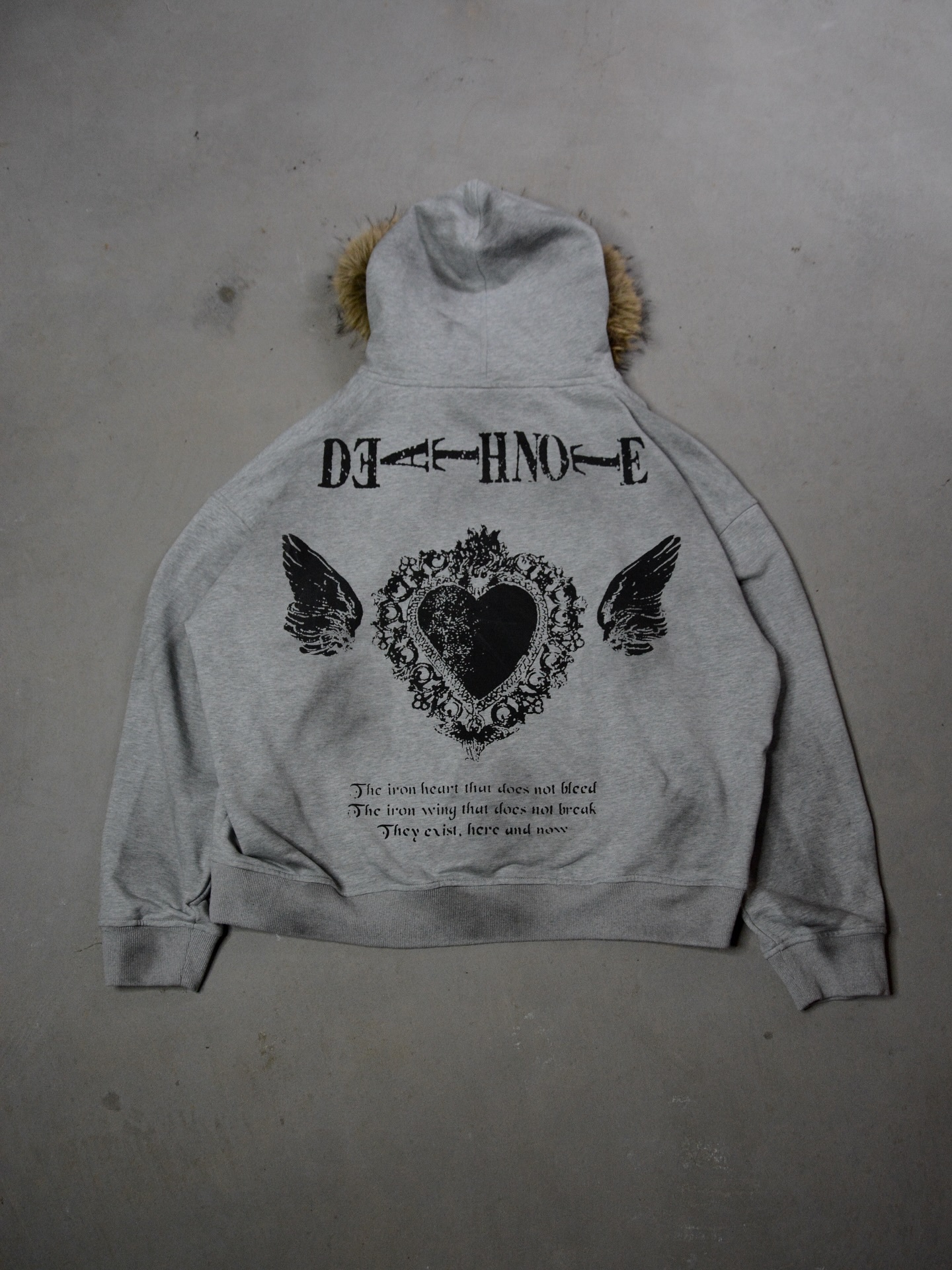 FAUX FUR MISA ZIP UP HOODIE | DEATH NOTE