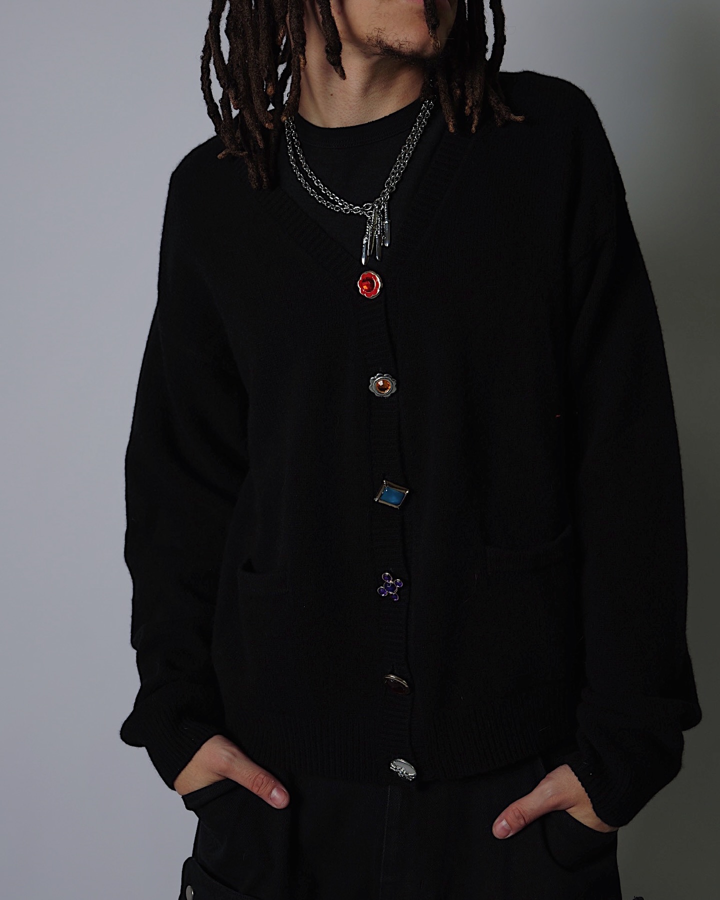 BLACK BEARD RING CARDIGAN | ONE PIECE