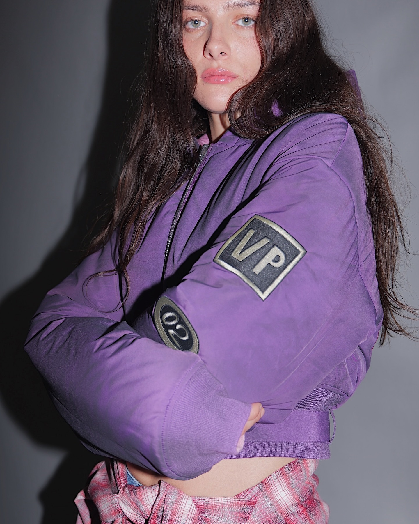VEGAPUNK REVERSIBLE BOMBER JACKET (PURPLE / PINK) | ONE PIECE