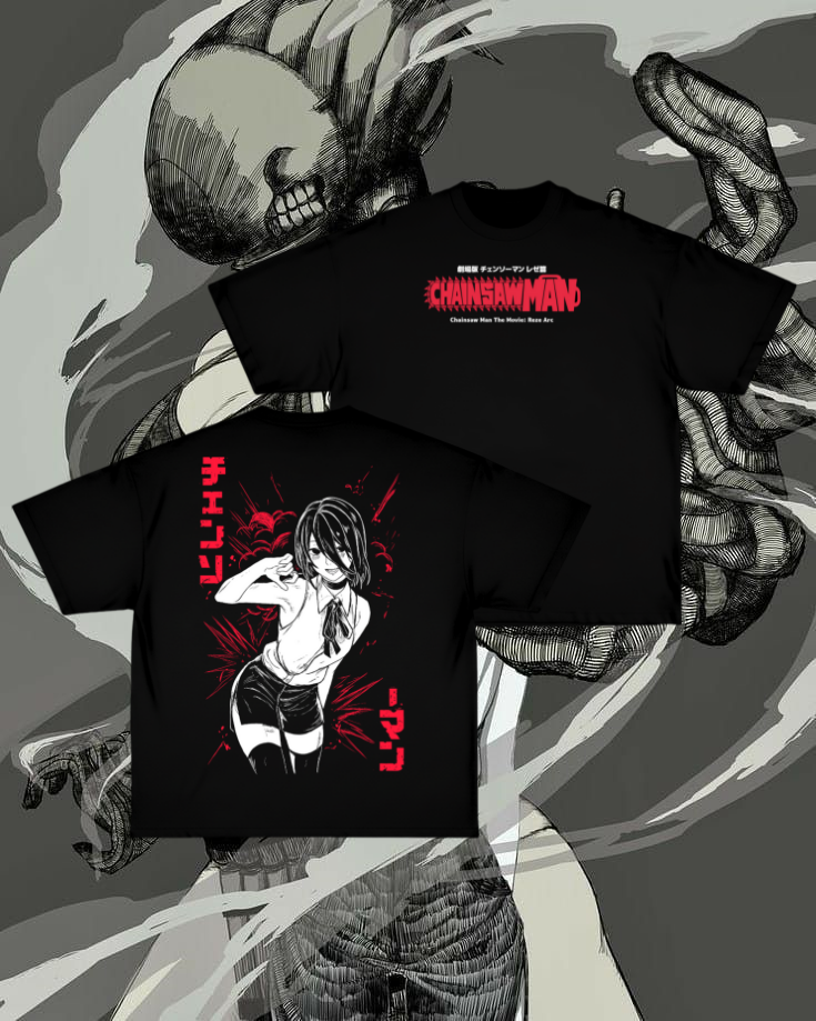 REZE VINTAGE TEE (DOUBLE SIDE) | CHAINSAW MAN