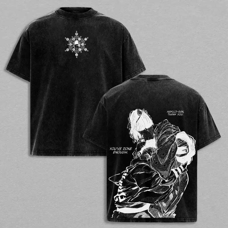 AKAZA VX KOYUKI VINTAGE WASHED OVERSIZED TEE | DEMON SLAYER