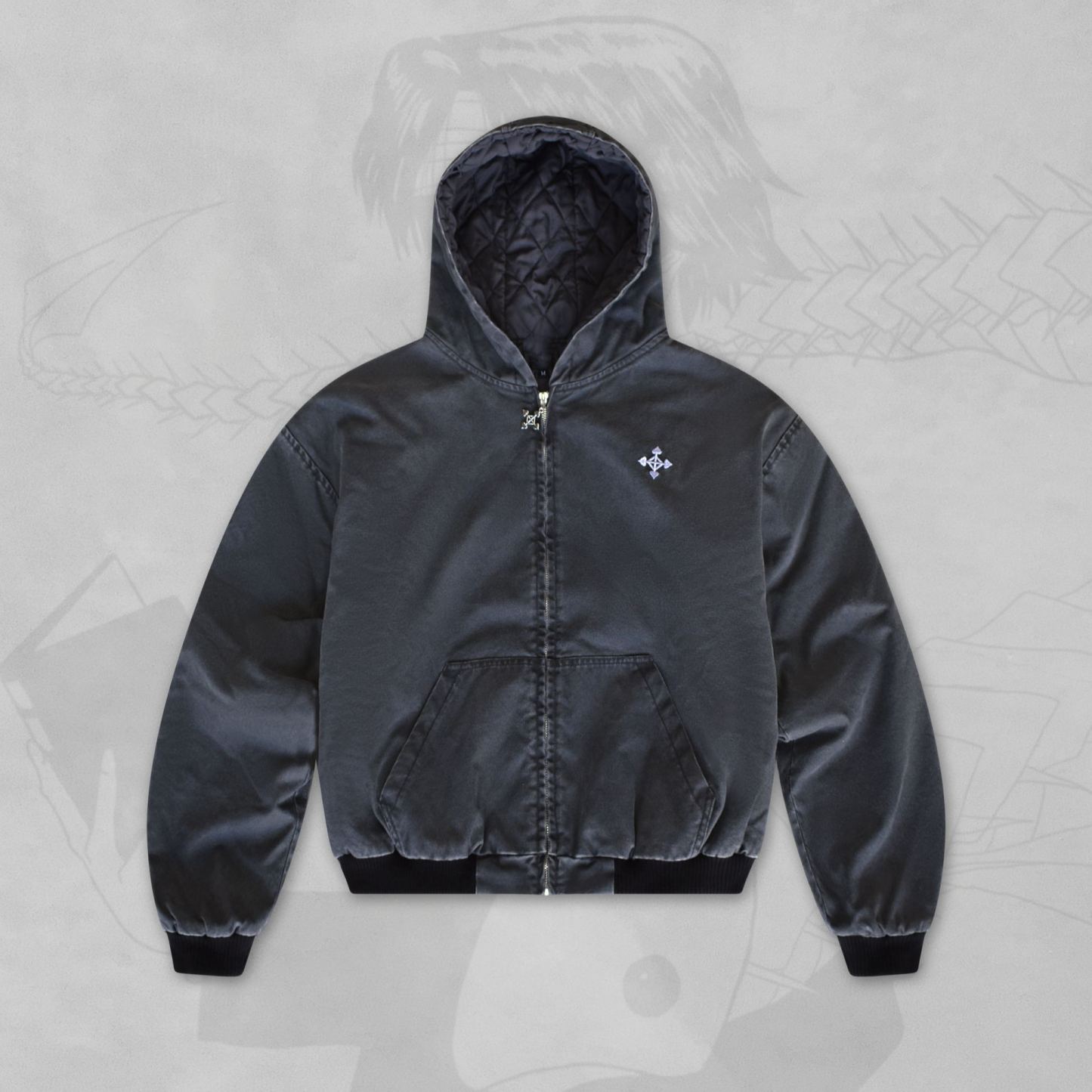 CHROLLO HANDPRINT ZIP UP