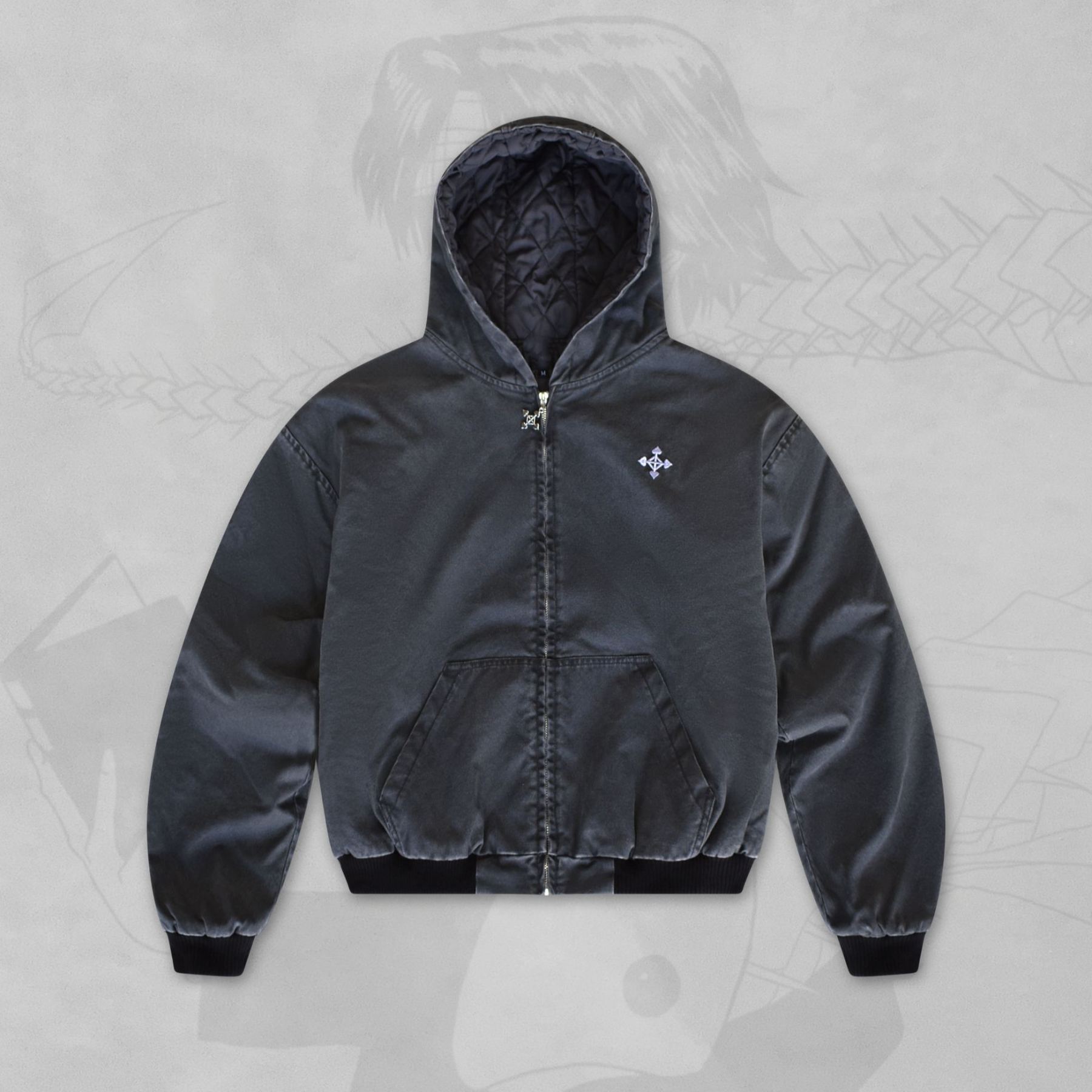 CHROLLO HANDPRINT ZIP UP