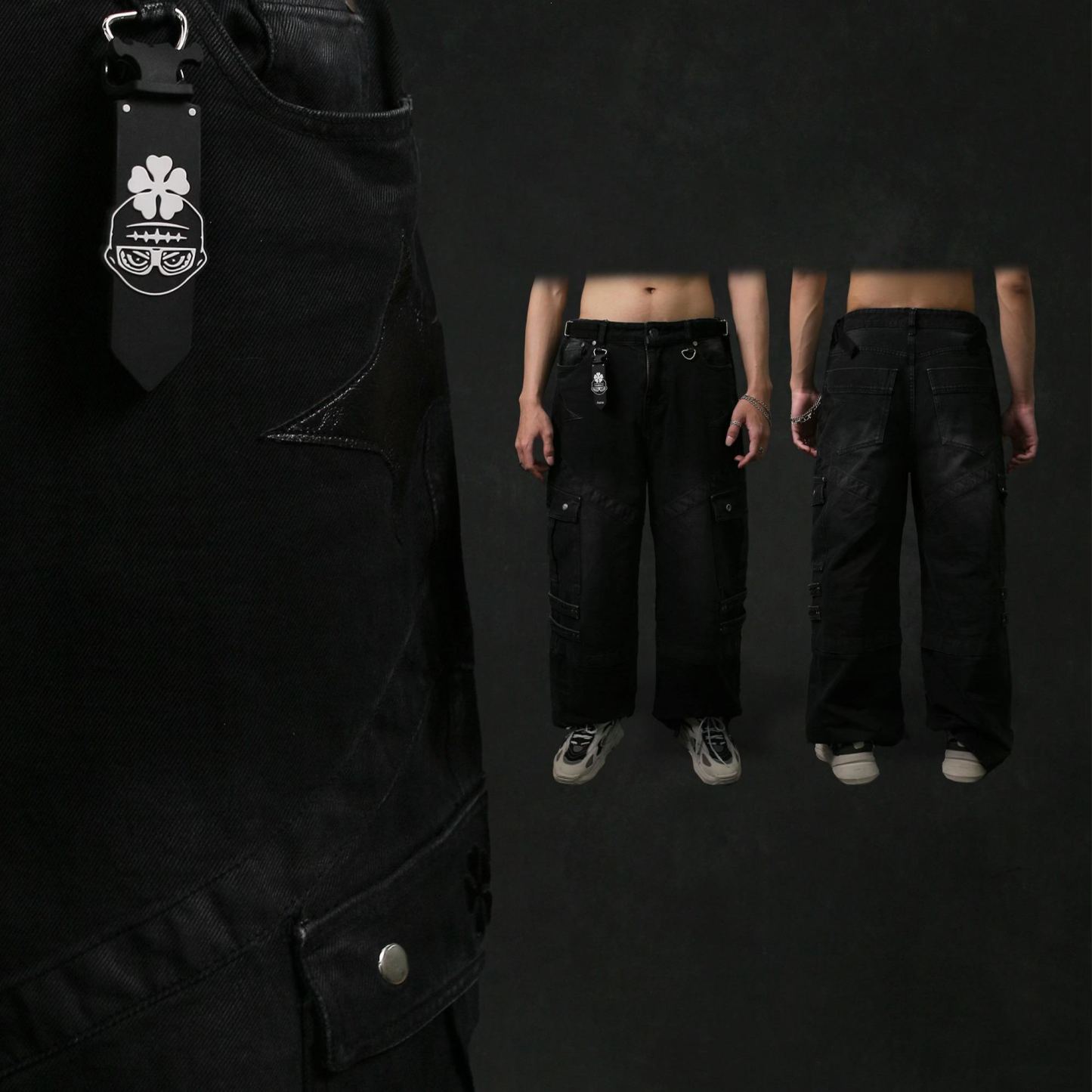 DEMON CARGO BAGGY JEANS
