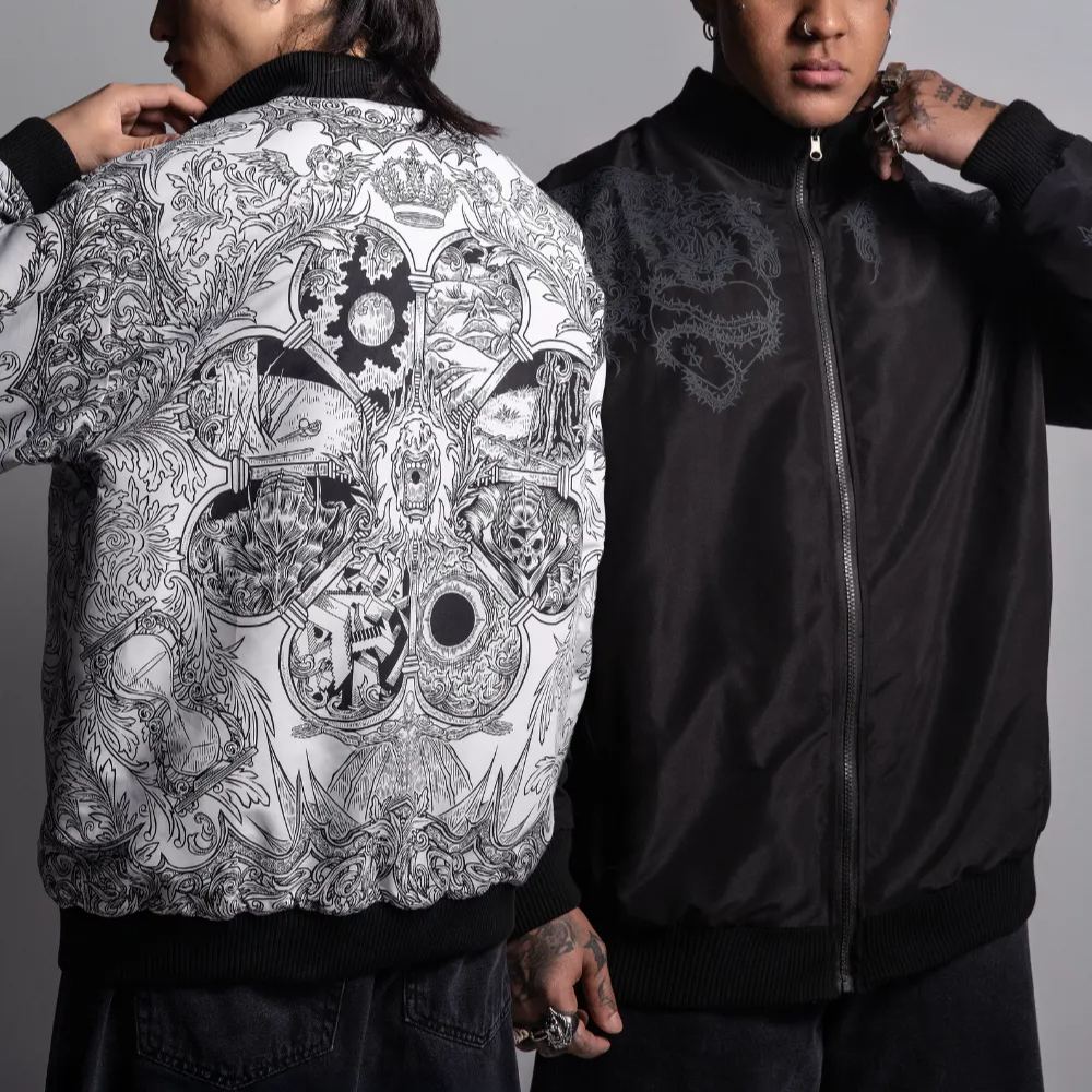 "CAUSALITY" BERSERK REVERSIBLE BOMBER JACKET