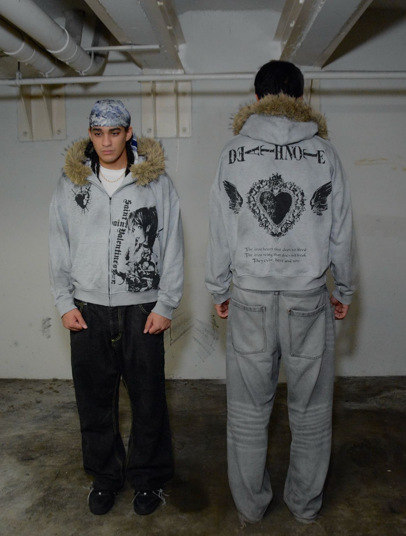 FAUX FUR MISA ZIP UP HOODIE | DEATH NOTE