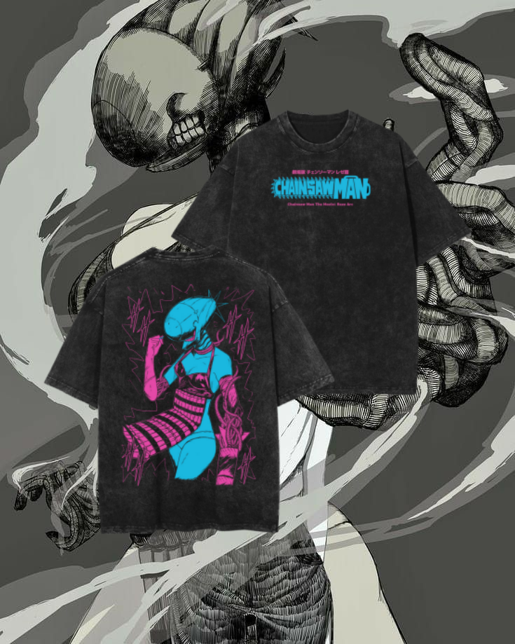 REZE VINTAGE TEE (DOUBLE SIDE) | CHAINSAW MAN
