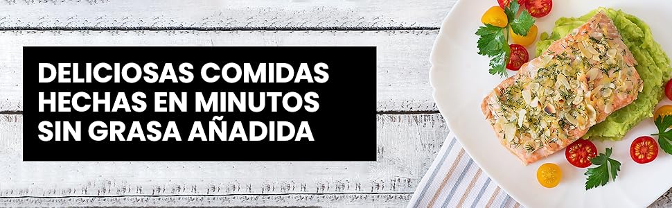 Chefman, freidora doble para comida saludable, crujiente, pollo, carne, pescado, doble cesta,