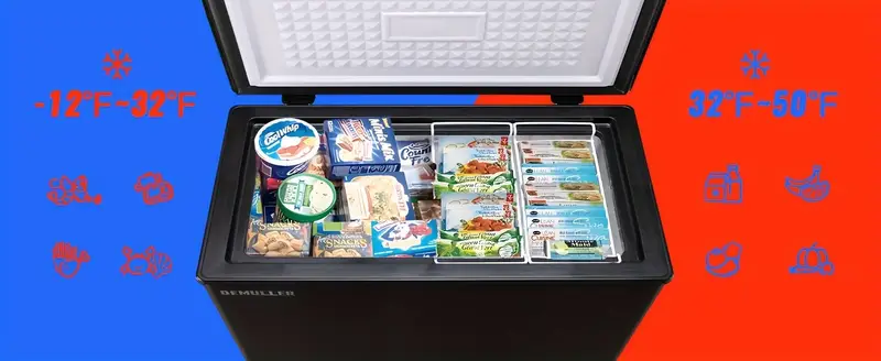 congelador vertical   5.0 cu.ft. congelador   de     congelador compacto congelador arcón con cesta de almacenamiento extraíble para cocina   garaje detalles 2