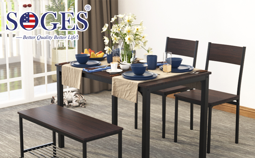 Juego de 4 mesas de comedor