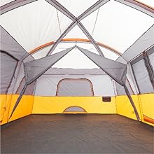 Amplia tienda de campa&ntilde;a extra grande de ventilaci&oacute;n de tienda de campa&ntilde;a alta techo de doble entrada grande tama&ntilde;o de tienda