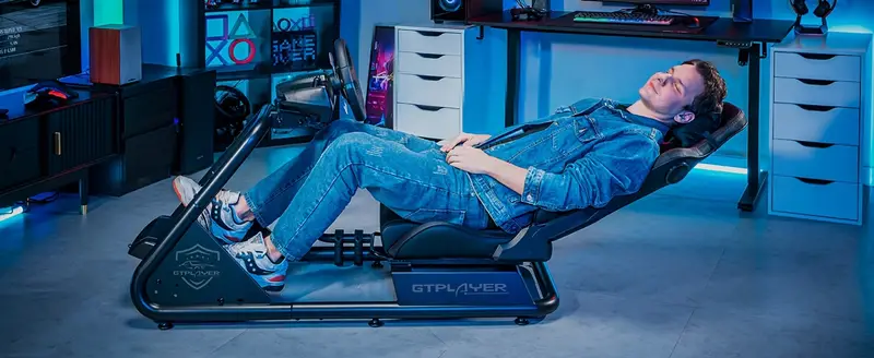 Simulador de   con asientos, asientos reclinables estilo deportivo y   de acero de aleación súper resistente (con altavoces, manual) detalles 2