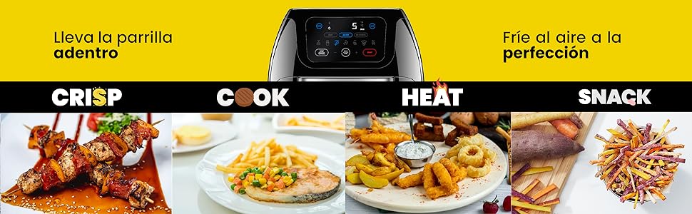 chefman horno, freidora de aire, air fryer, cocina saludable, cocinar, crujiente, menos aceite,