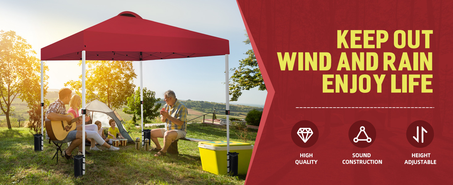 Reinforced 10x10 pop up canopy tent