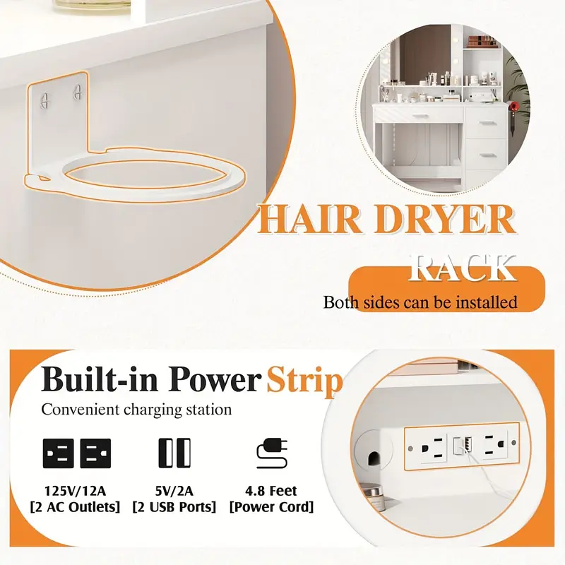 con y , mesa de maquillaje con cajón y de , detalles 1