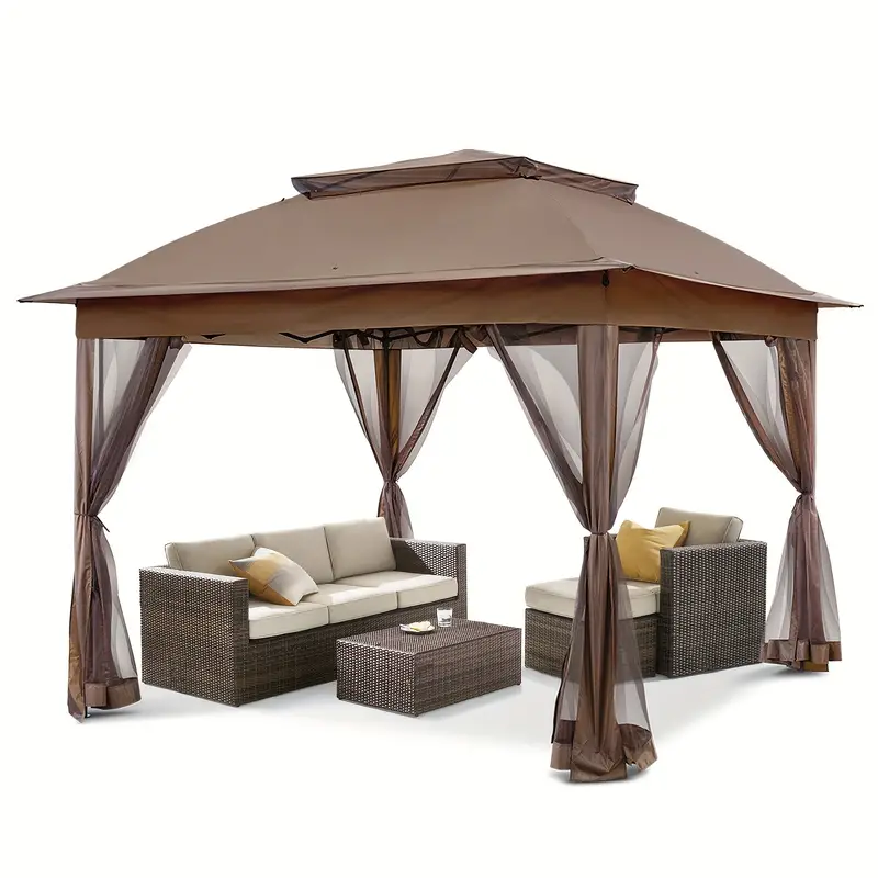 Carpa Gazebo Instantánea Emergente de 11x11 con Mosquitero detalles 4