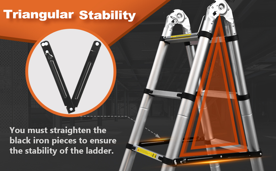 Escalera telescópica Escalera A Escalera de extensión de marco Escalera telescópica RV Escalera