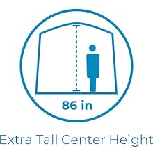 86 altura central extra alta grande espaciosa tienda de campa&ntilde;a grande familia tienda de campa&ntilde;a protecci&oacute;n contra la intemperie