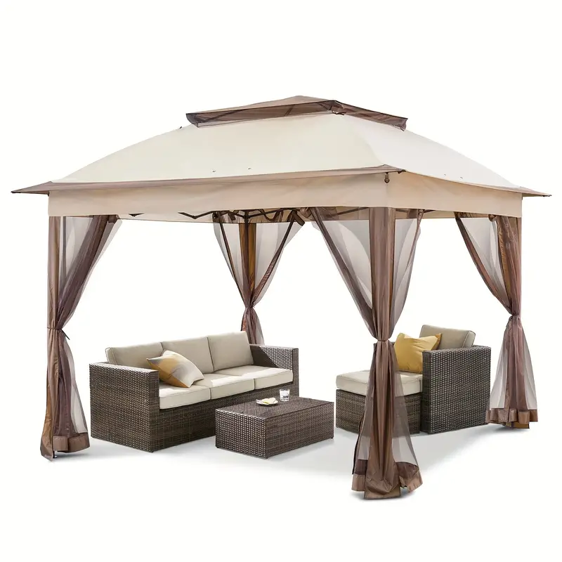 Carpa Gazebo Instantánea Emergente de 11x11 con Mosquitero detalles 5