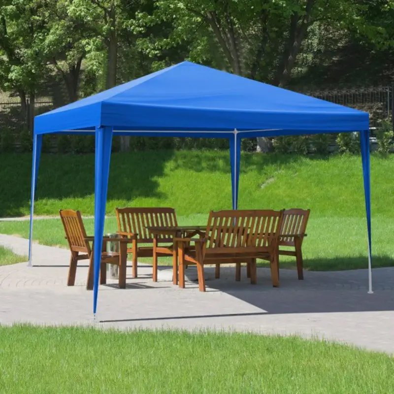 10x10 gazebo waterproof outdoor canopy patio tent party tent for wedding bbq blue details 0