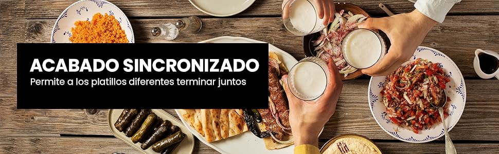 Chefman, freidora doble para comida saludable, crujiente, pollo, carne, pescado, doble cesta,
