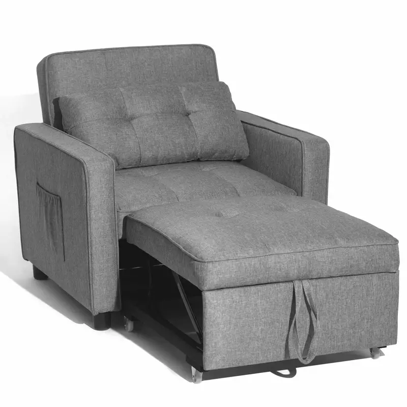 Sofá cama convertible 3 en 1, silla cama para dormitorio,   detalles 2