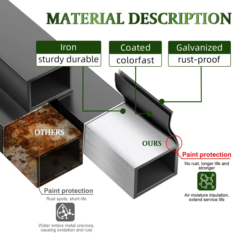 Alegre kit de pérgola industrial de aluminio con persianas de 10x13/19FT Upgrade Patio Veranda moderno Cochera de porche Carbón   detalles 3