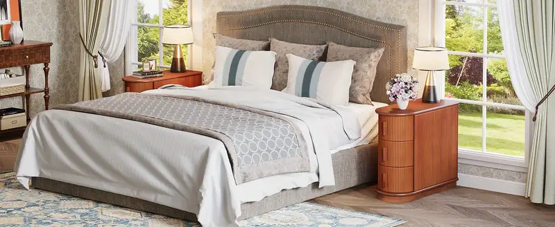 Mesa auxiliar de sofá   de 3 cajones, mesa auxiliar de    , mesa auxiliar estrecha    ,   de        , dormitorio,   acabado, no requiere  , nogal detalles 9