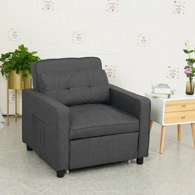 Sofá cama convertible 3 en 1, silla cama para dormitorio,   detalles 8