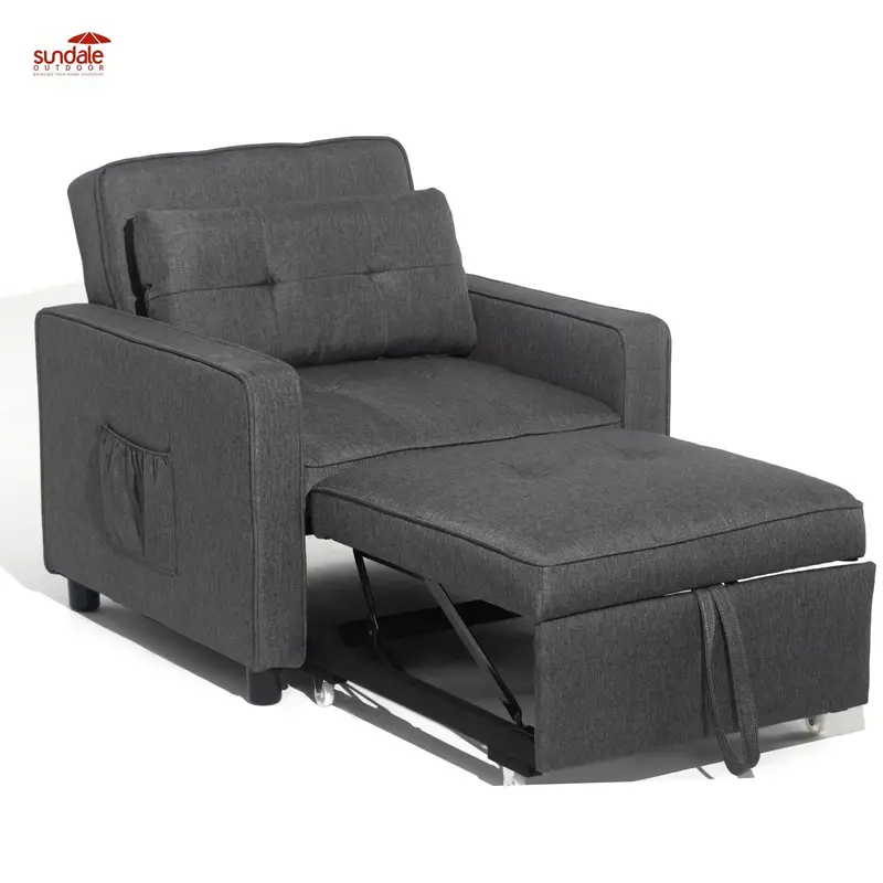 Sofá cama convertible 3 en 1, silla cama para dormitorio,   detalles 5