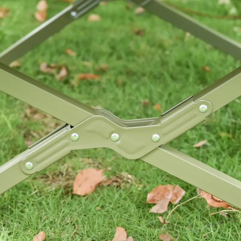 Cama de camping plegable multifuncional para adultos , tienda elevada con bolsa de dormir, colchón de aire grueso, cama de dormir portátil para un solo adulto detalles 9