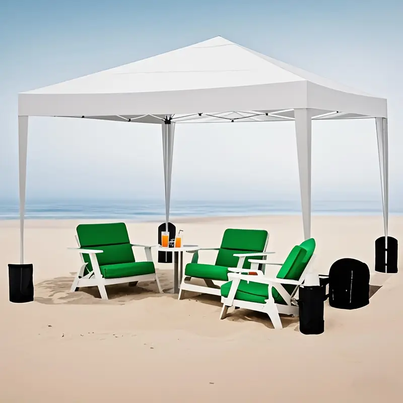 10x10ft up canopy tent upf 50 waterproof outdoor up canopy portable camping canopy gazebo for commercial shade party backyard with 4 sandbags christmas new year outdoor celebration details 1