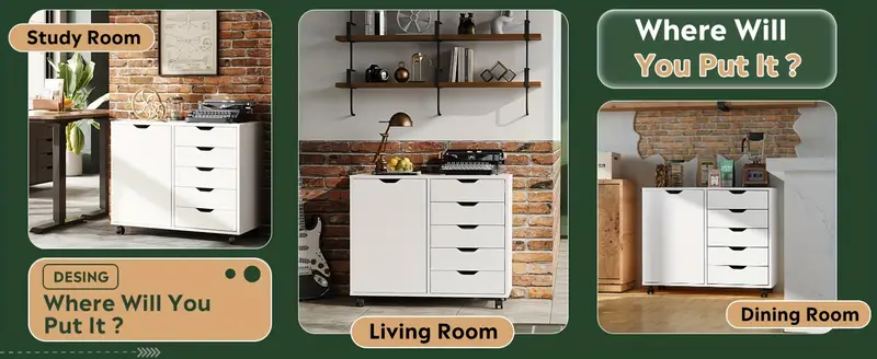     de   con 5 cajones y puerta, gabinete de almacenamiento m&oacute;vil,     impresora       detalles 6