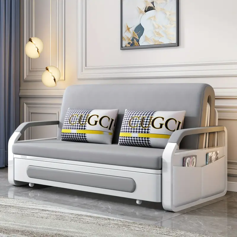 Sofá cama de almacenamiento elástico multifuncional moderno y minimalista de 62.2 pulgadas para diversos hogares, apartamentos, salas de conferencias, oficinas, vehículos recreativos y ¡ ! detalles 0