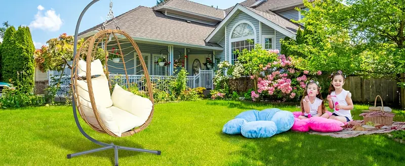     con   Plegable   Exteriores     Colgante de Mimbre  s 350LBS Capacidad    ,  ,  , Dormitorio detalles 1