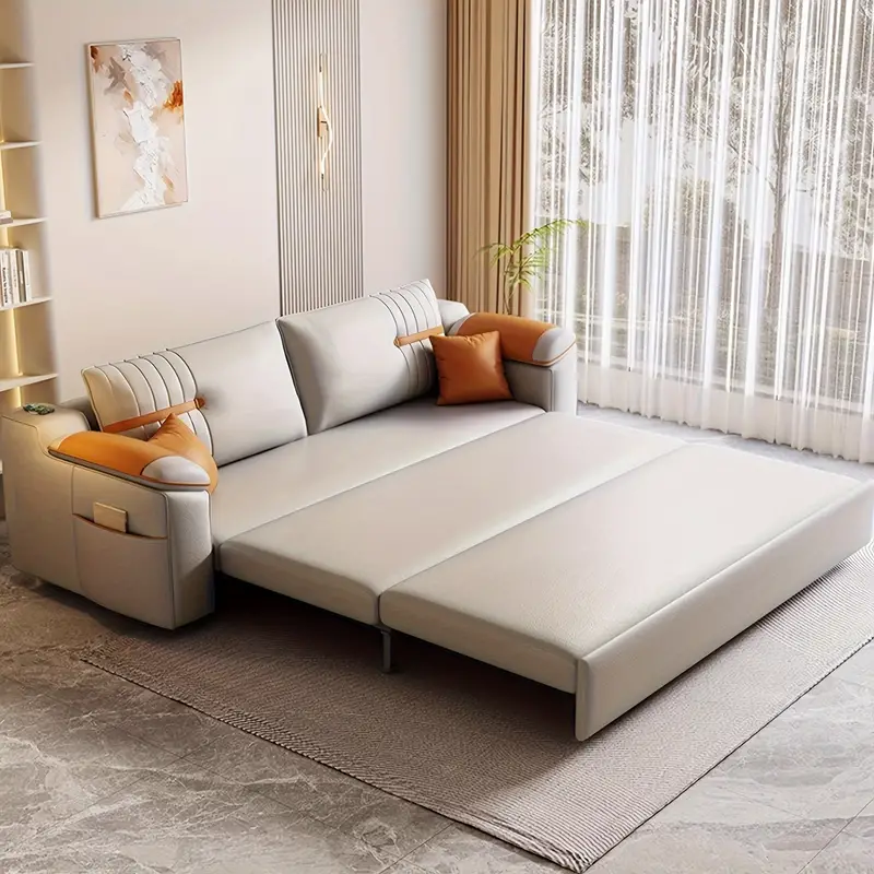 1pcs 1 2m double simple gray multifunctional folding sofa bed all in one dual purpose can be storage household small household living room inline retractable technology cloth sofa bed details 0