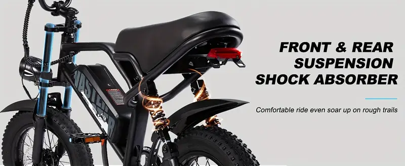 eléctrica, eléctrica de montaña adultos, eléctrica de 16 pulgadas con neumáticos gruesos, asiento más , de de 800 W, batería extraíble de 36 V/12.8 Ah, suspensión de horquilla delantera, 20 MPH, eléctrica de montaña de 35 , de y desplazamientos. detalles 2