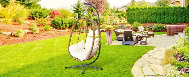     con   Plegable   Exteriores     Colgante de Mimbre  s 350LBS Capacidad    ,  ,  , Dormitorio detalles 0