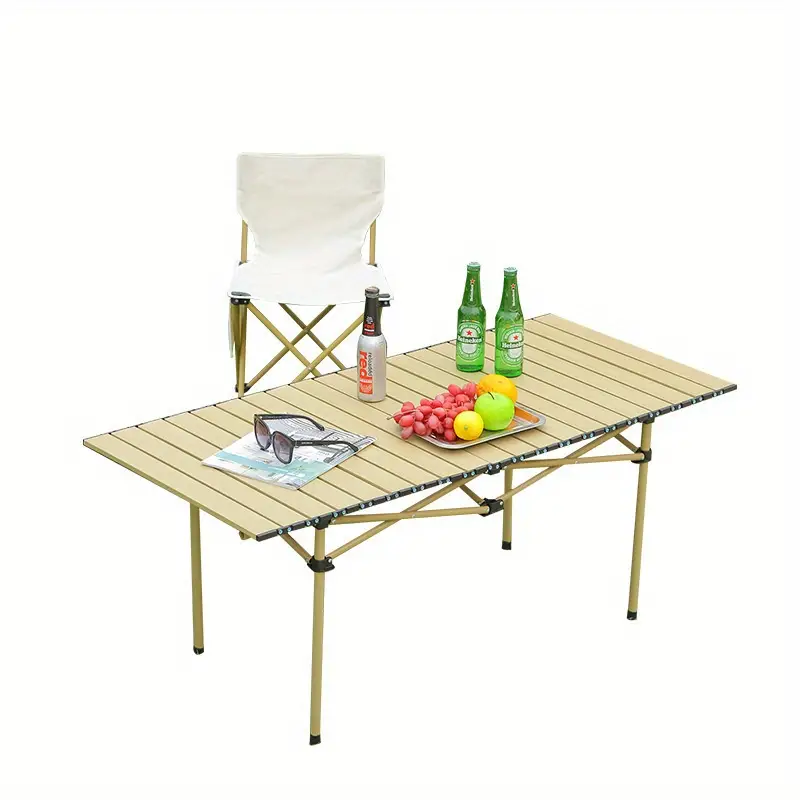 Juego de Mesa y Sillas Plegables Portátiles - Fibra de Carbono, Estilo Contemporáneo para Picnics al Aire Libre, Camping y Barbacoas detalles 3