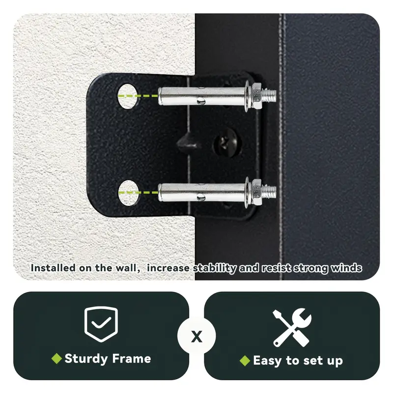 10 x 10 wall mounted gazebo outdoor pergola with sloped roof heavy duty patio awning for porch deck and backyard details 3